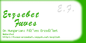 erzsebet fuves business card